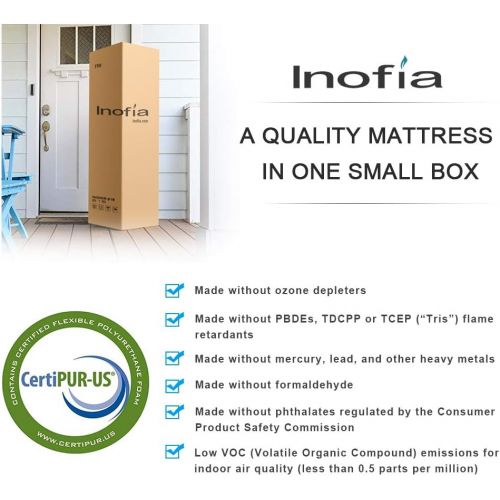  [아마존 핫딜] [아마존핫딜]Queen Mattress 8 Inch, Inofia Cool Memory Foam Queen Bed Mattress in a Box, CertiPUR-US Certified, Comfort Body Supportive & Pressure Relief, No-Risk 100 Night Trial