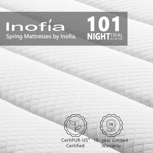  [아마존핫딜][아마존 핫딜] Full Mattress, Inofia Responsive Memory Foam Mattress, Hybrid Innerspring Mattress in a Box, Sleep Cooler with More Pressure Relief & Support, CertiPUR-US Certified, 10 Inch, Full