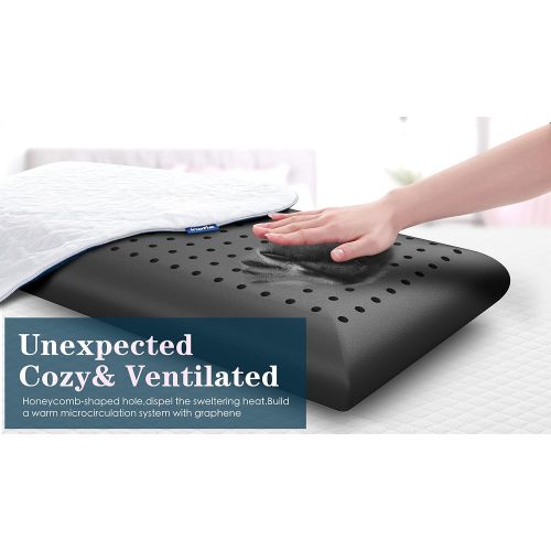  [아마존 핫딜]  [아마존핫딜]Inofia Kopfkissen Nackenstuetzkissen Memory Foam Pillow Orthopadisches Viscoschaum Schlafkissen 60x40x12cm, weiss, 100 Nachte Probeschlafen,10 Jahre Garantie