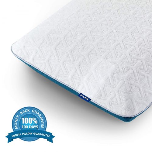  [아마존 핫딜]  [아마존핫딜]Inofia Kopfkissen Nackenstuetzkissen Memory Foam Pillow Orthopadisches Viscoschaum Schlafkissen 60x40x12cm, weiss, 100 Nachte Probeschlafen,10 Jahre Garantie