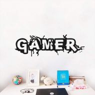 Inones Gamer Word Wall Decal Stickers Removable DIY Vinyl Game Wall Sticker for Boys Game Room Bedroom Nursery Home Decoration Wallpaper (22 x 7)