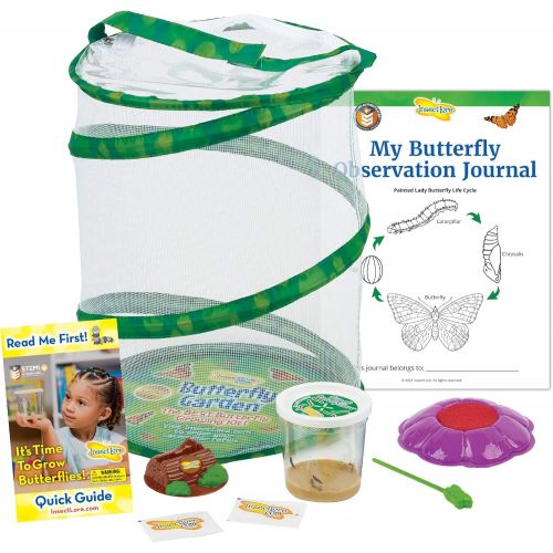  Insect Lore Butterfly Garden: Original Habitat and Live Cup of Caterpillars with STEM Butterfly Journal  Life Science & STEM Education  Butterfly Kit