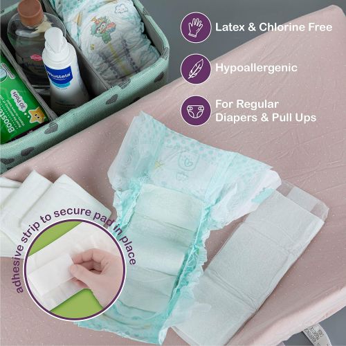  Inspire Dimples Booster Pads, Baby Diaper Doubler with Adhesive - Boosts Diaper Absorbency - No More leaks 30 Count (with Adhesive for Secure Fit)