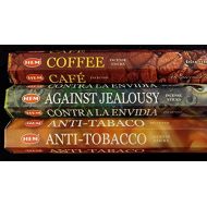 인센스스틱 Inspire Dream Play Coffee Against Jealousy Anti-Tobacco 60 Hem Incense Sticks 3 Scent Sampler Set