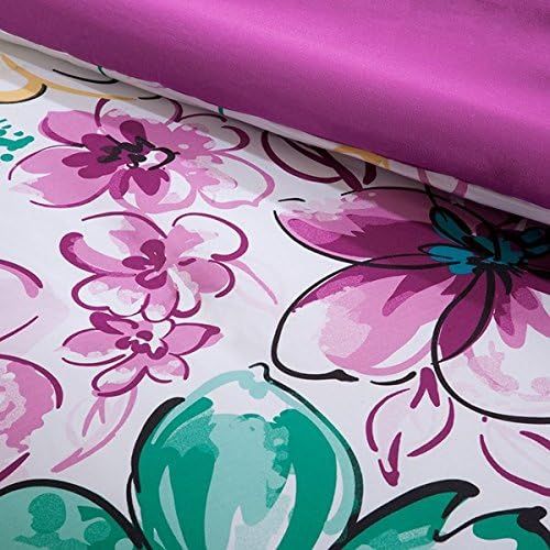  [아마존베스트]Intelligent Design Olivia Comforter Twin XL Size-Purple Blue, Floral  4 Piece Sets  Ultra Soft Microfiber Teen Bedding for Girls Bedroom, Twin/Twin X-Large,