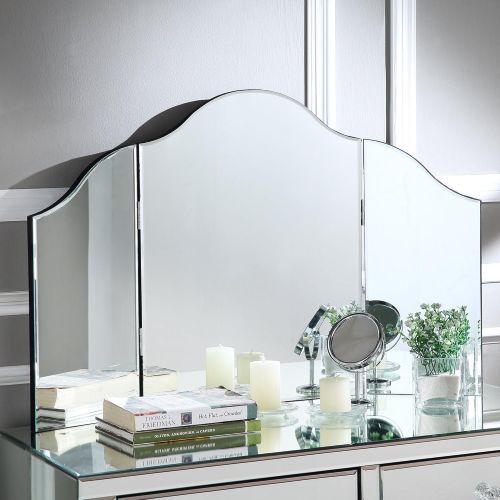  Inspired Home Giselle Tri-fold Tabletop Vanity Mirror