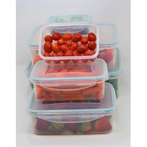  Inspired Living /Vanderbilt Home Click-n-Lock Airtight Food Storage Containers - Rectangular 24 Piece Set in Green : Inspired Living by Mesa