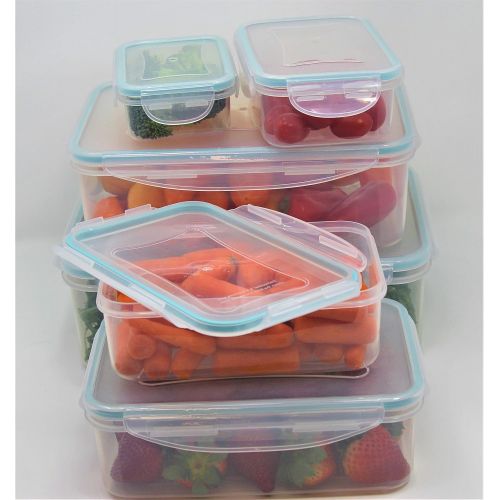  Inspired Living /Vanderbilt Home Click-n-Lock Airtight Food Storage Containers - Rectangular 24 Piece Set in Green : Inspired Living by Mesa