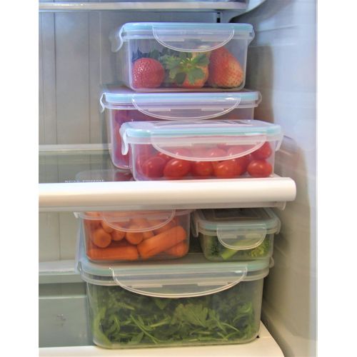  Inspired Living /Vanderbilt Home Click-n-Lock Airtight Food Storage Containers - Rectangular 24 Piece Set in Green : Inspired Living by Mesa