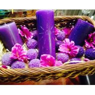 Inspiredcandles Purple candle basket gift