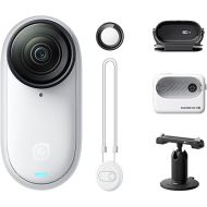 Insta360 GO 3S - 128 GB White 4K Tiny Portable Vlogging Camera, Hands-Free POVs, Mount Anywhere, Stabilization, 140 Min Battery Life, 10m Waterproof, Apple Find My, Pet POV
