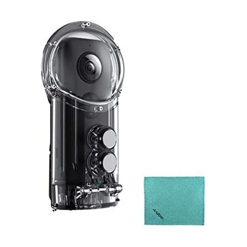  Insta360 ONE X Camera Diving Case Housing IPX8 30 Meters Waterproof with 1/4 Inch Screw Hole for Surfing Diving Snorkeling with Andoer Cleaning Cloth