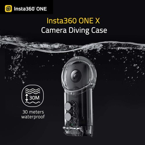  Insta360 ONE X Camera Diving Case Housing IPX8 30 Meters Waterproof with 1/4 Inch Screw Hole for Surfing Diving Snorkeling with Andoer Cleaning Cloth