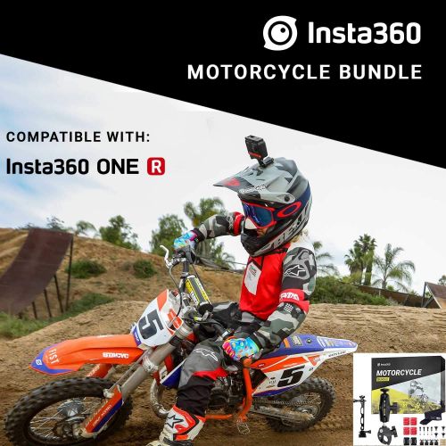  Insta360 Motorcycle Bundle - Complete Mounting Kit for Insta360 ONE R 360 Cameras Compatible with Insta360 ONE X, EVO and All GoPro Cameras