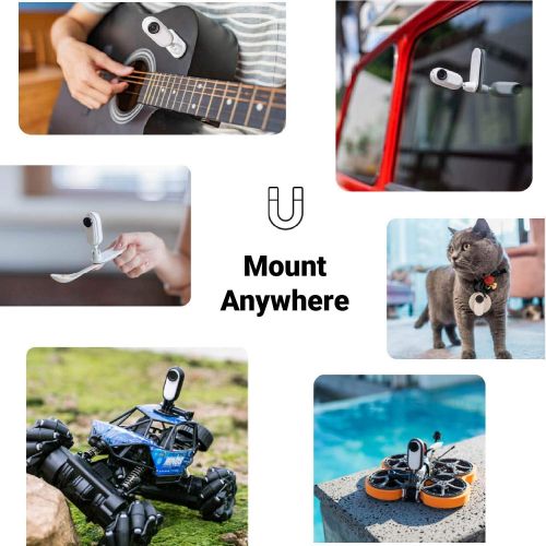  Insta360 ONE GO 2 Mini Action Camera 64GB Edition - FlowState Stabilization, Mount Anywhere, 3K 1440 Video & 9MP Photos, Slow-mo & AI Auto Editing Bundle Includes Selfie Stick 70cm