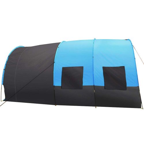  Insta360 Camping Tent Waterproof - Camping Tent Tunnel - XD-ET4 Camping Tent 8-10 People Waterproof Double Layer Large Family Tent Sunshade (Large Tunnel Tent)