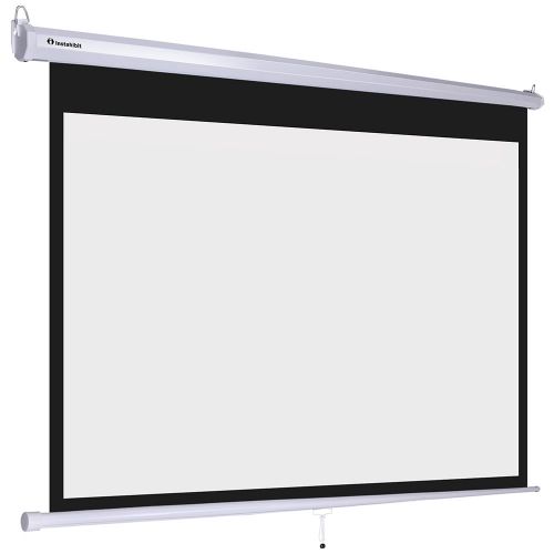  Instahibit 72 16:9 Manual Pull Down Projector Screen Self-Locking Home Meeting Room Classroom Restaurant Bar