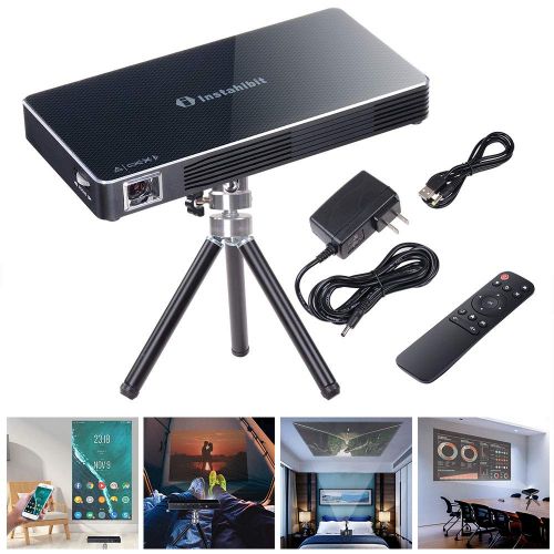  Instahibit Mini Portable DLP Projector 3D HD 120 Display HDMI USB WiFi Bluetooth 8G Support 1080P Home Theater Camping