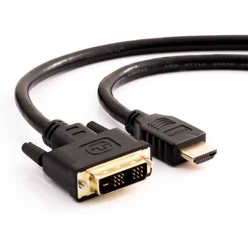  InstallerParts (20 Pack) 30ft High-Speed HDMI to DVI-D Adapter Cable - Bi-Directional and Gold Plated - Supports 2K, 1080p for HDTV, DVD, Mac, PC, Projectors, Cable Boxes and More!