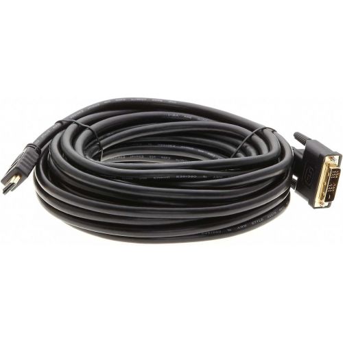  InstallerParts (20 Pack) 30ft High-Speed HDMI to DVI-D Adapter Cable - Bi-Directional and Gold Plated - Supports 2K, 1080p for HDTV, DVD, Mac, PC, Projectors, Cable Boxes and More!