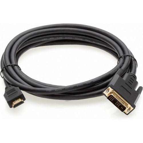  InstallerParts (40 Pack) 15ft High-Speed HDMI to DVI-D Adapter Cable - Bi-Directional and Gold Plated - Supports 2K, 1080p for HDTV, DVD, Mac, PC, Projectors, Cable Boxes and More!