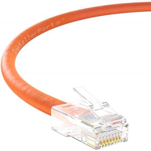  InstallerParts (70 Pack) Ethernet Cable CAT6 Cable UTP Non-Booted 15 FT - Orange - Professional Series - 10GigabitSec NetworkHigh Speed Internet Cable, 550MHZ