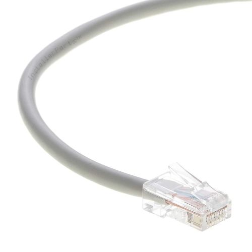  InstallerParts (100 Pack) Ethernet Cable CAT5E Cable UTP Non-Booted 3 FT - Gray - Professional Series - 1GigabitSec NetworkInternet Cable, 350MHZ