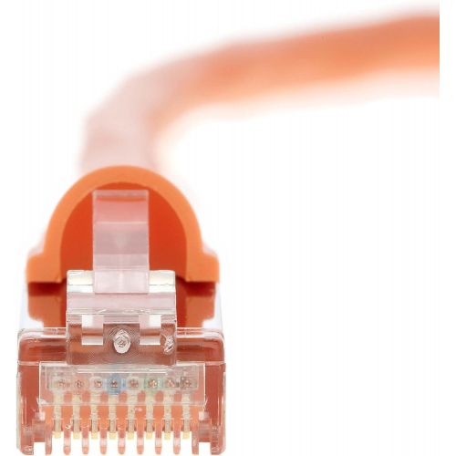  InstallerParts (150 Pack) Ethernet Cable CAT6 Cable Shielded (SSTPSFTP) Booted 2 FT - Orange - Professional Series - 10GigabitSec NetworkHigh Speed Internet Cable, 550MHZ