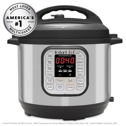  Instant Pot DUO60 6 Qt 7-in-1 Multi-Use Programmable Pressure Cooker, Slow Cooker, Rice Cooker, Steamer, Saute, Yogurt Maker and Warmer