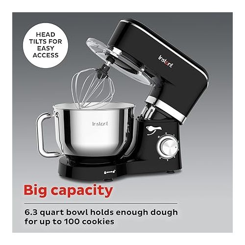  Instant Pot 6-Speed 6.3-Qt Stand Mixer with Stainless Steel Bowl