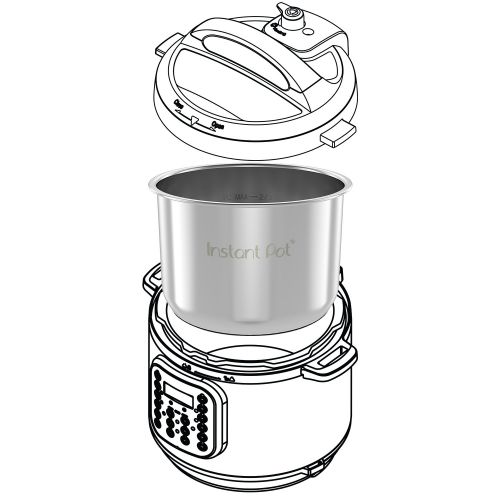  Instant Pot Sofort-Topf mit 3 l Fassungsvermoegen, aus Edelstahl 3 Quart silber