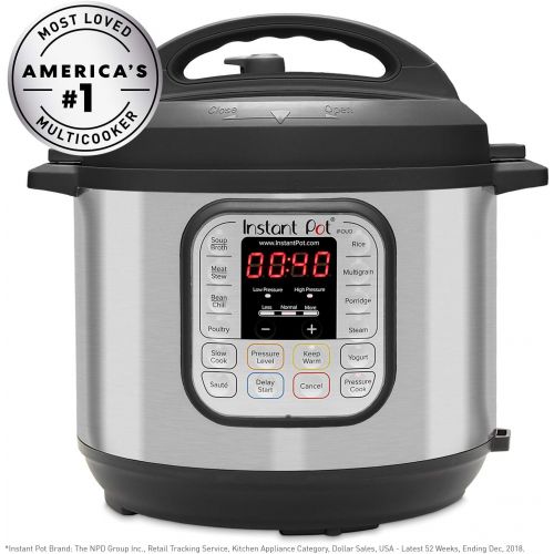  [아마존핫딜][아마존 핫딜] Instant Pot Duo 80 7-in-1 Electric Pressure Cooker, Slow Cooker, Rice Cooker, Steamer, Saute, Yogurt Maker, and Warmer, 8-QT, Stainless Steel/Black