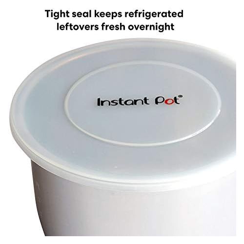  Instant Pot Sofort-Topf Silikonhuelle fuer Innentoepfe, fuer 5 Qt/L oder 6 Qt/L Modelle Silikon-Deckel 6 quart Transparentweiss