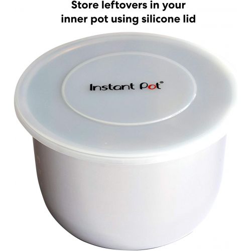  Instant Pot Sofort-Topf Silikonhuelle fuer Innentoepfe, fuer 5 Qt/L oder 6 Qt/L Modelle Silikon-Deckel 6 quart Transparentweiss