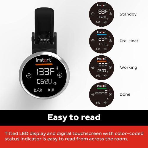  Instant Pot Instant Accu Slim Sous Vide, Immersion Circulator with digital touchscreen display