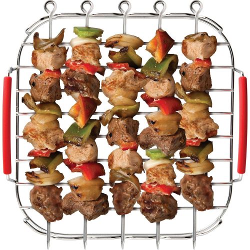  Instant Pot Instant Vortex Official Grill and Lifting Rack with Skewers, 6-Piece, Stainless Steel