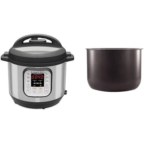  Instant Pot Duo 7-in-1 Electric Pressure Cooker, Sterilizer, Slow Cooker, Rice Cooker, Steamer, Saute, Yogurt Maker, and Warmer, 8 Quart, 14 One-Touch Programs & 8 Quart Ceramic Co