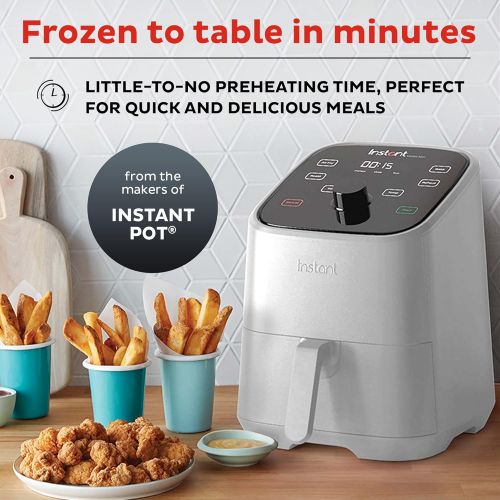  Instant Pot Instant Vortex 2QT 4-in-1 Air Fryer Oven Combo, (Free App With 90 Recipes), Customizable Smart Cooking Programs, Roast, Toast, Crisp, Reheat, Nonstick and Dishwasher-Safe Basket, W