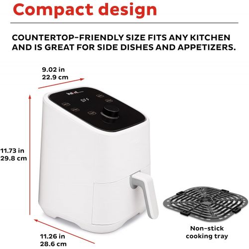  Instant Pot Instant Vortex 2QT 4-in-1 Air Fryer Oven Combo, (Free App With 90 Recipes), Customizable Smart Cooking Programs, Roast, Toast, Crisp, Reheat, Nonstick and Dishwasher-Safe Basket, W