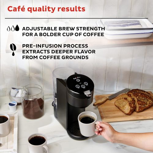  Instant Pot Solo 2-in-1 Singe Serve Coffee Maker for Ground Coffee, K-Cup Pod Compatible Coffee Brewer, Includes Reusable Coffee Pod, 8 to 12oz. Brew Sizes, 40oz. Water Reservoir,