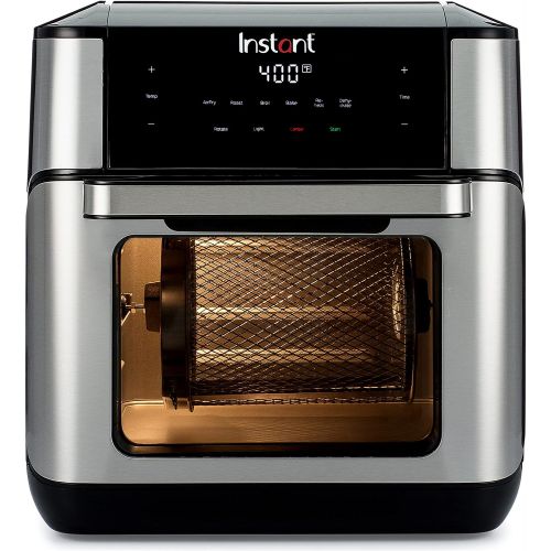  Instant Pot Instant Vortex Plus 10 Quart Air Fryer, Rotisserie and Convection Oven, Air Fry, Roast, Bake, Dehydrate and Warm, 1500W, Stainless Steel and Black