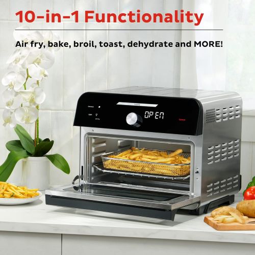  Instant Pot Omni Plus 18L Air Fryer Toaster Oven 10-in-1 Combo, Rotisserie Oven, Deep Fryer, Oil-less Mini Cooker, Convection Oven, Dehydrator, Roaster, Warmer, Reheater, Pizza Ove