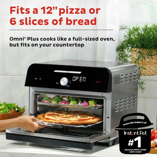  Instant Pot Omni Plus 18L Air Fryer Toaster Oven 10-in-1 Combo, Rotisserie Oven, Deep Fryer, Oil-less Mini Cooker, Convection Oven, Dehydrator, Roaster, Warmer, Reheater, Pizza Ove