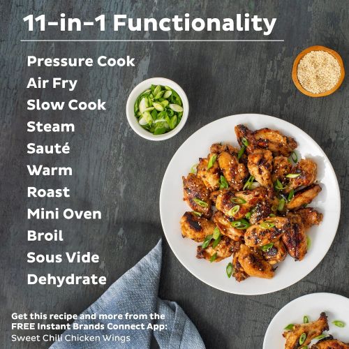  Instant Pot Duo Crisp Large 6Qt 11-in-1 Air Fryer & Electric Pressure Cooker Combo with Multicooker Lid that Air Fries, Steams, Slow Cooks, Sautes, Dehydrates & More, Free App With