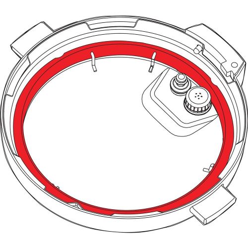  Genuine Instant Pot Sealing Ring 2-Pack - 6 Quart Red/Blue: Kitchen & Dining