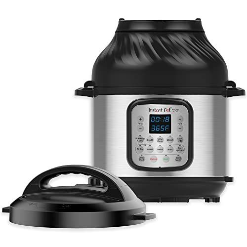  Instant Pot Air Fryer + EPC Combo 8QT Electronic Pressure Cooker, 8-QT, Black/Stainless Steel: Kitchen & Dining