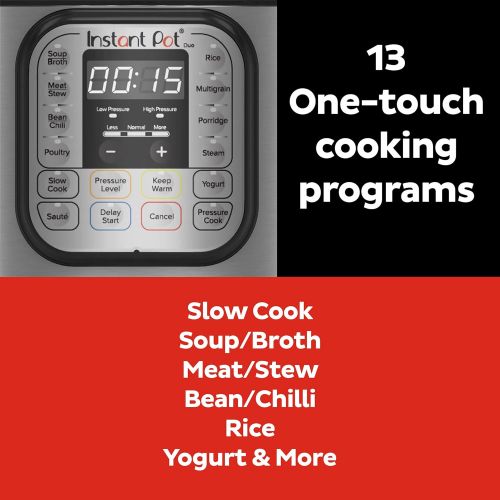  Instant Pot Duo 7-in-1 Electric Pressure Cooker, Slow Cooker, Rice Cooker, Steamer, Saute, Yogurt Maker, and Warmer, 6 Quart, 14 One-Touch Programs: Kitchen & Dining