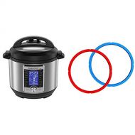 Instant Pot Ultra 10-in-1 Electric Pressure Cooker, Sterilizer, Slow Cooker, Rice Cooker, 6 Quart, 16 One-Touch Programs & Genuine Instant Pot Sealing Ring 2-Pack - 6 Quart Red/Blu