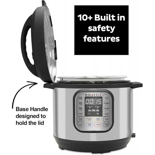  Instant Pot Duo 7-in-1 Electric Pressure Cooker, Slow Cooker, Rice Cooker, Steamer, Saute, Yogurt Maker, Warmer & Sterilizer, 6 Quart, Stainless Steel/Black