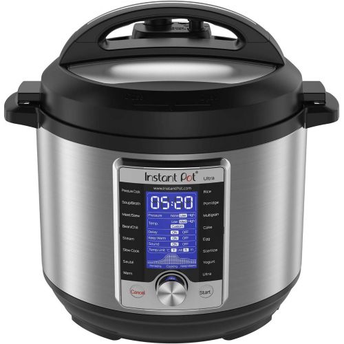  Instant Pot Ultra 10-in-1 Electric Pressure Cooker, Sterilizer, Slow Cooker, Rice Cooker, 6 Quart, 16 One-Touch Programs & Genuine Instant Pot Tempered Glass Lid, 9 in. (23 cm), 6